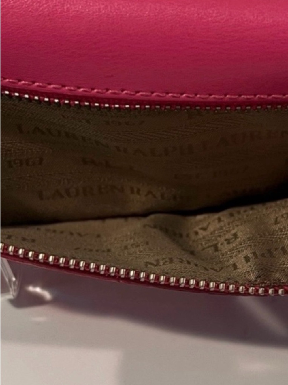 Lauren Ralph Lauren Hot Pink Leather Continental Wallet EUC - Picture 13 of 14